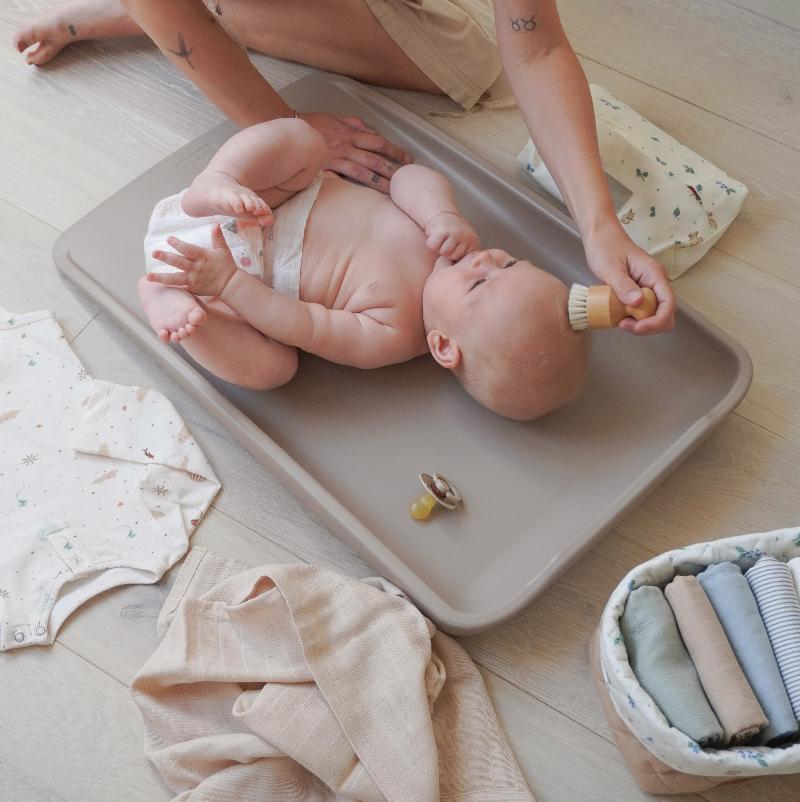 Набор стеганых корзин для хранения Cam Cam Copenhagen "Blueberries", 2 шт, молоко с карамелью - Фото № 4